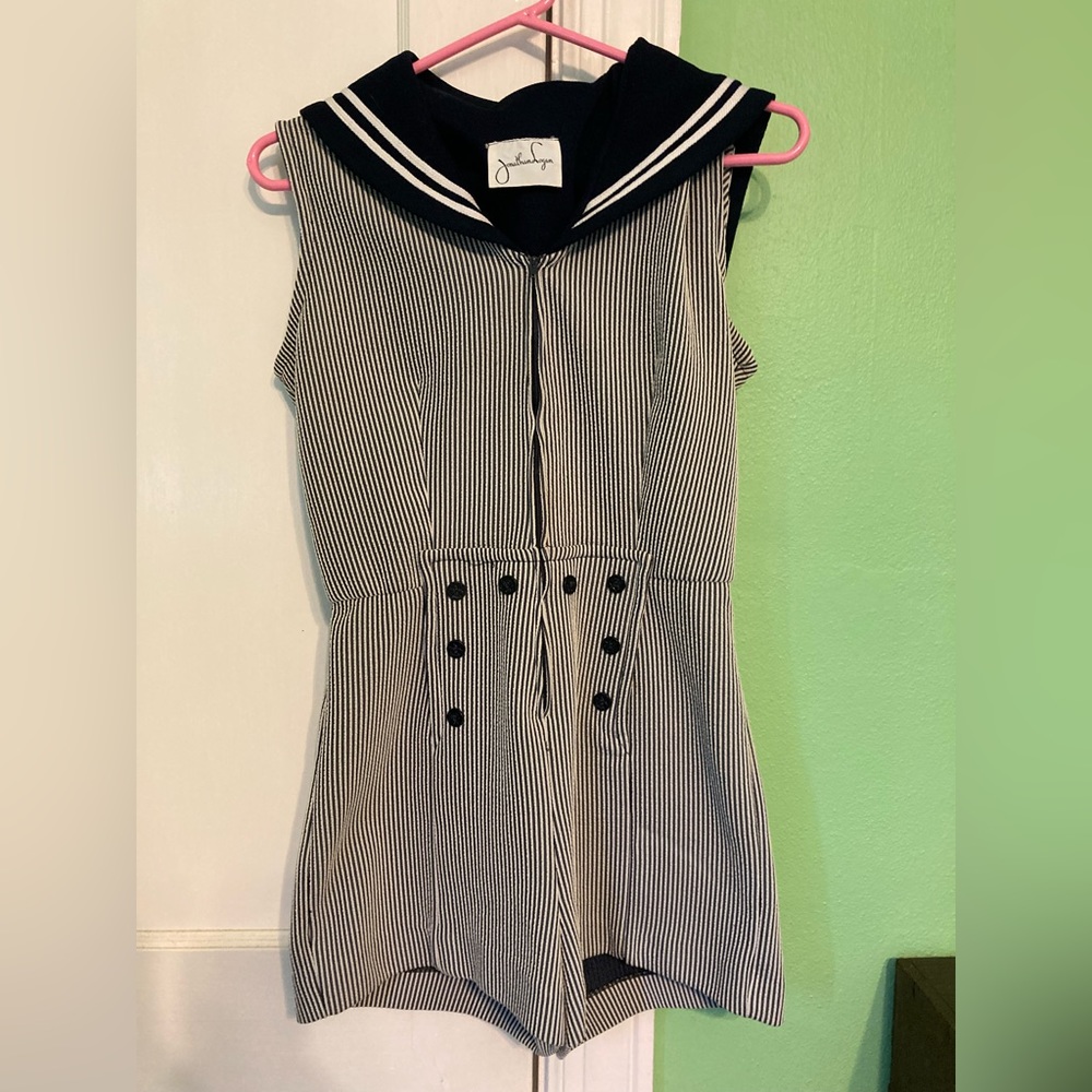 1970s Vintage Nautical Romper